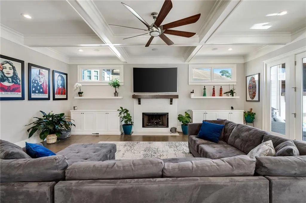 1of 2 fireplaces on main level