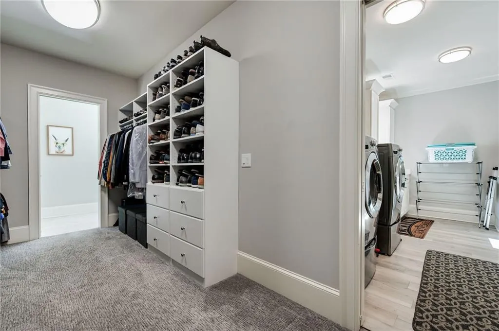 Custom closets in primary suite