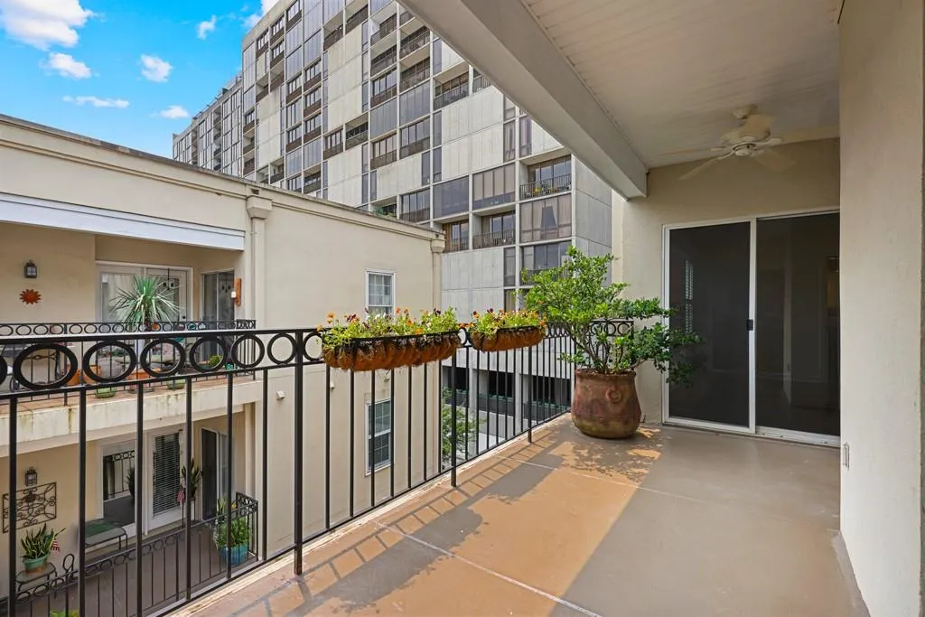 Balcony featuring