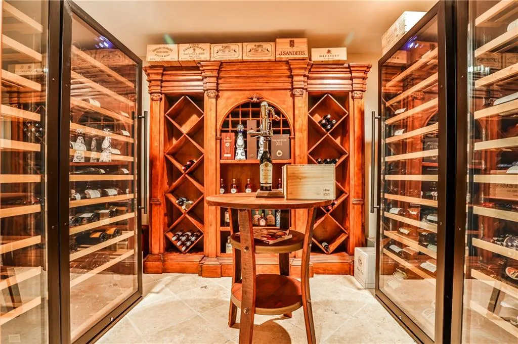 Wine cellar on lower level.