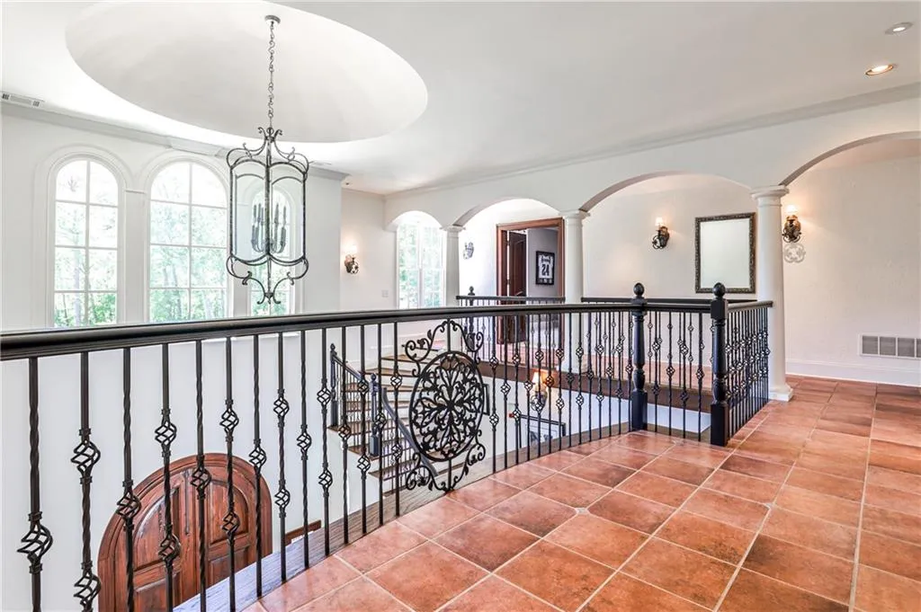 Landing area overlooking foyer.