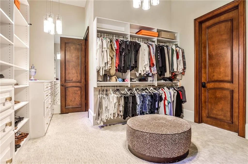One of two closets in primary bedroom.