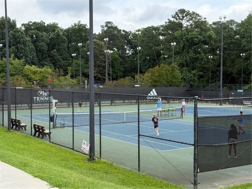 View of Blackburn tennis court