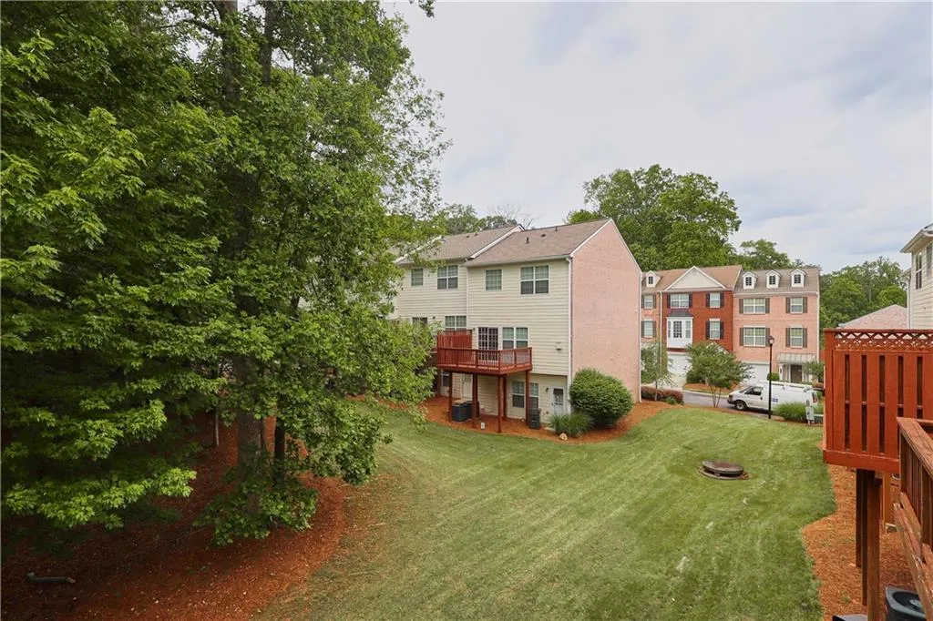 View of yard featuring a deck