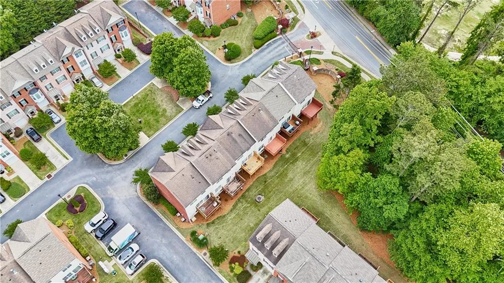 Bird's eye view with a residential view