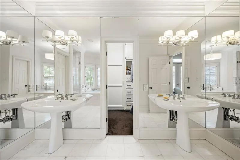 Primary bathroom with double sinks