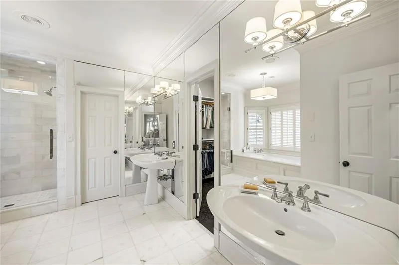Primary bathroom with double sinks