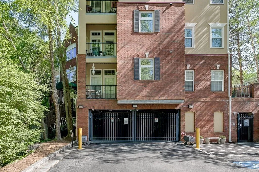 Resident entrance and garage