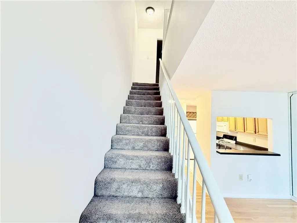 Stairs with wood finished floors