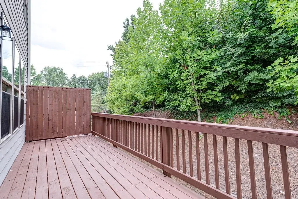 View of wooden terrace