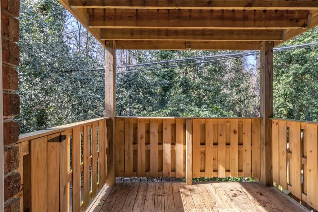 View of wooden terrace