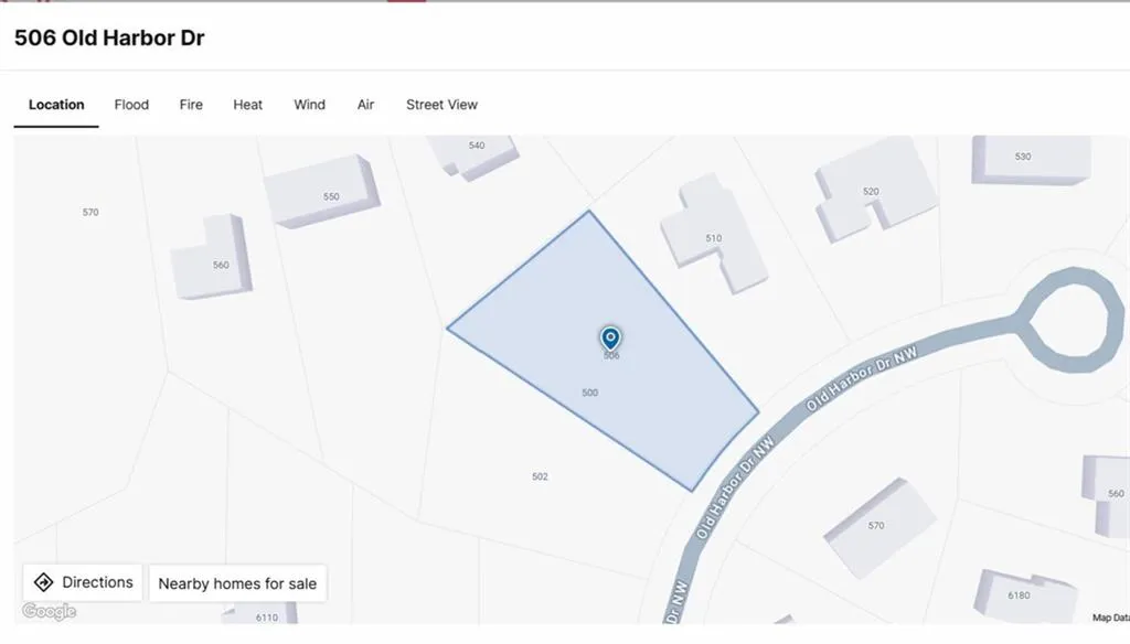 506 Old Harbor for 1 acre total