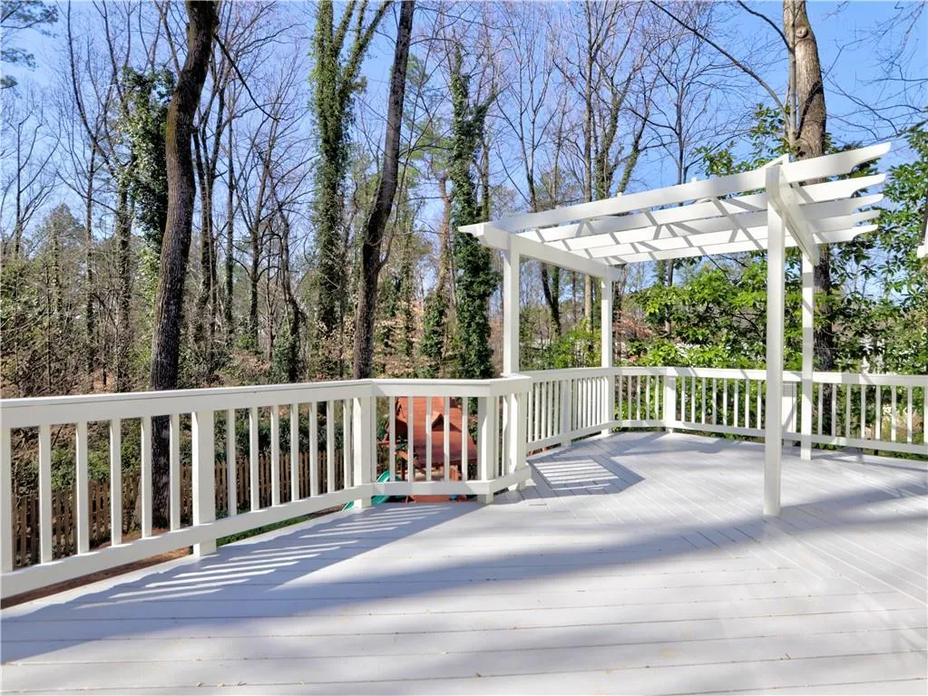 View of wooden deck