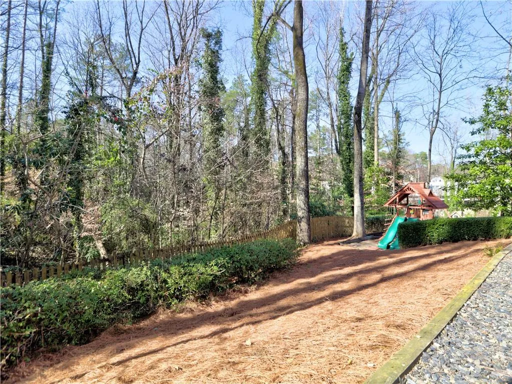 View of yard with a playground
