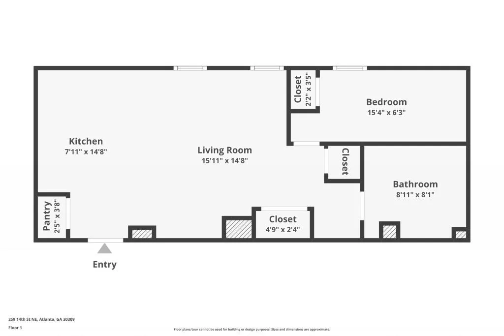 259 14th Street Ne Unit B103, Atlanta, Georgia 30309, 1 Bedroom Bedrooms, ,1 BathroomBathrooms,Residential,For Sale,259 14th Street Ne Unit B103,7670573