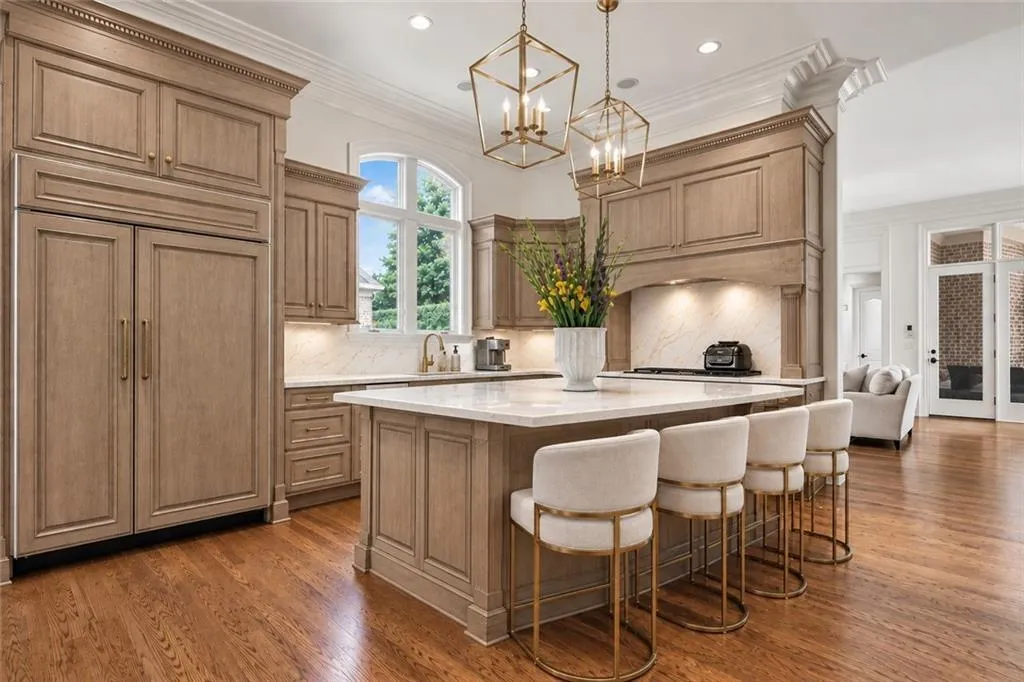 Easy Classic Update Option - New white marble countertops and refinish cabinetsVirtually staged and designed-- Furnishings and decor are digitally rendered