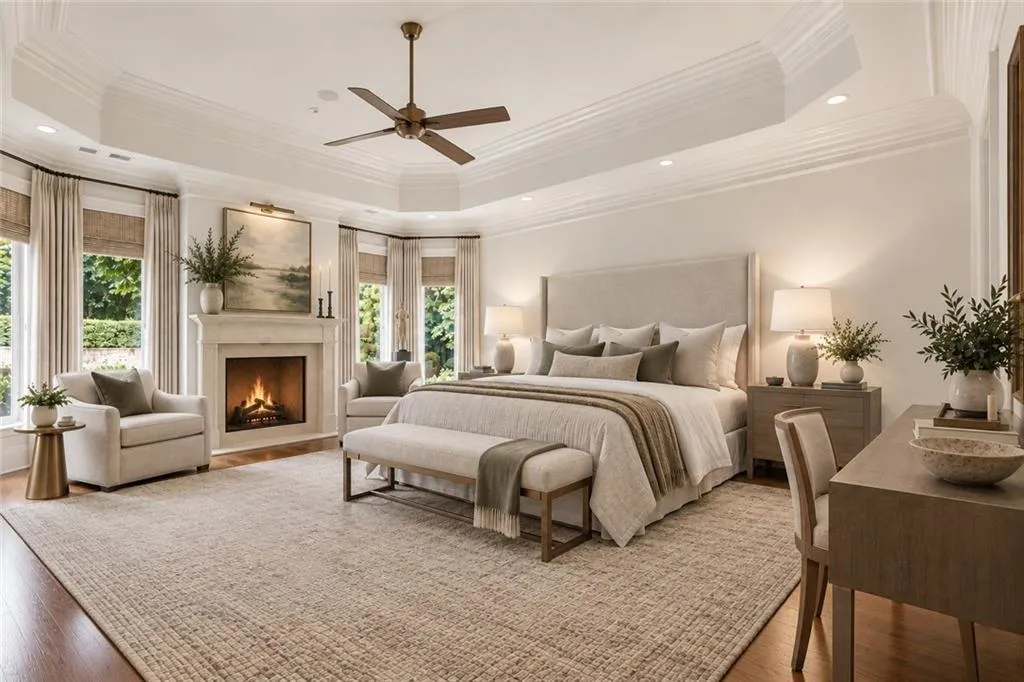 Virtually staged -- Furnishings and decor are digitally rendered