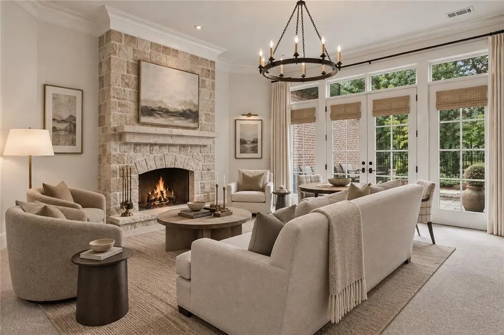 Terrace Level Living area - Virtually staged -- Lighting, Furnishings and decor are digitally rendered