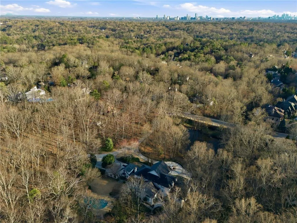 Aerial view of city skyline