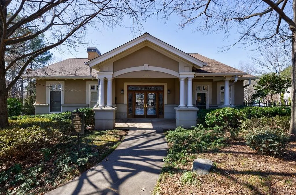 View of front of property featuring french doors