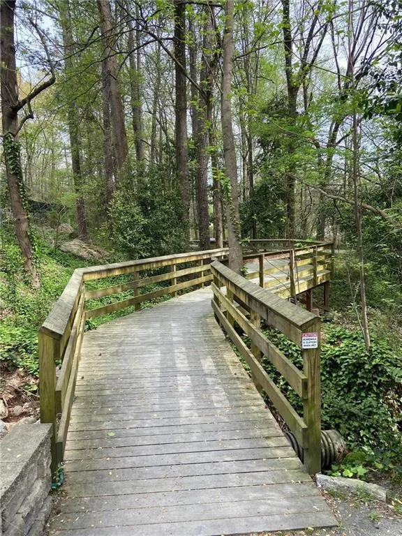 View of wooden deck