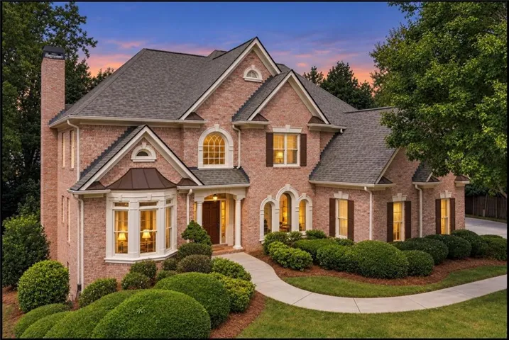 Twilight view of home