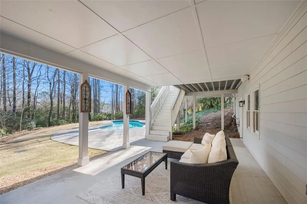 Covered Patio with View to Backyard