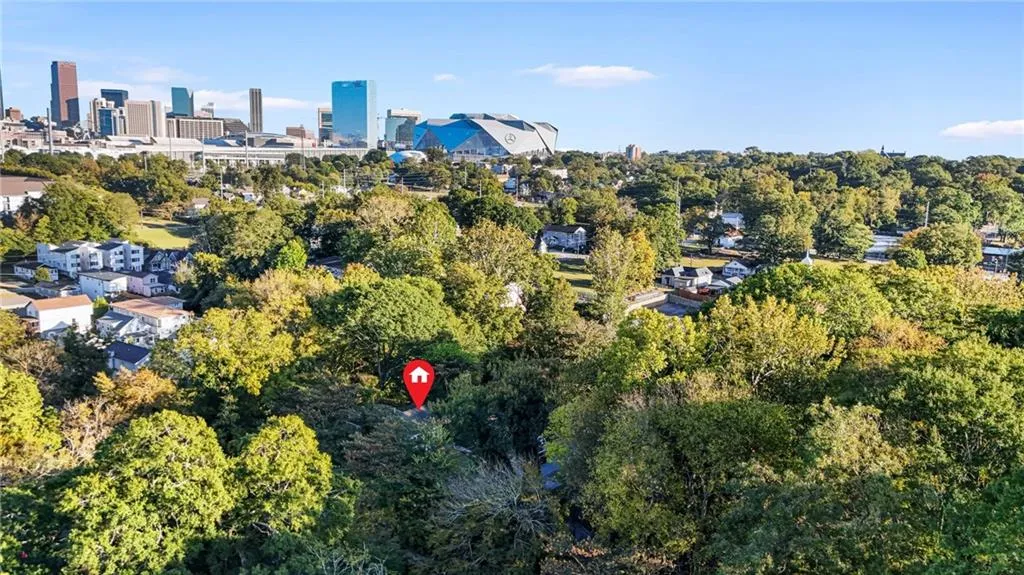 Aerial view of property's location