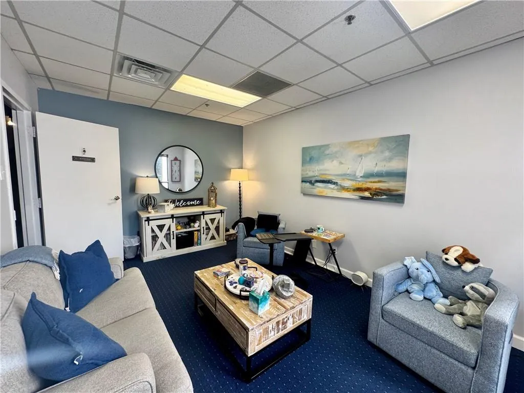Bright and light filled, with a gorgeous water view of the pond