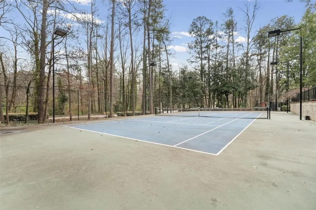 View of tennis court