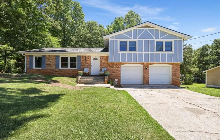 Brick and siding exterior with a split-level design