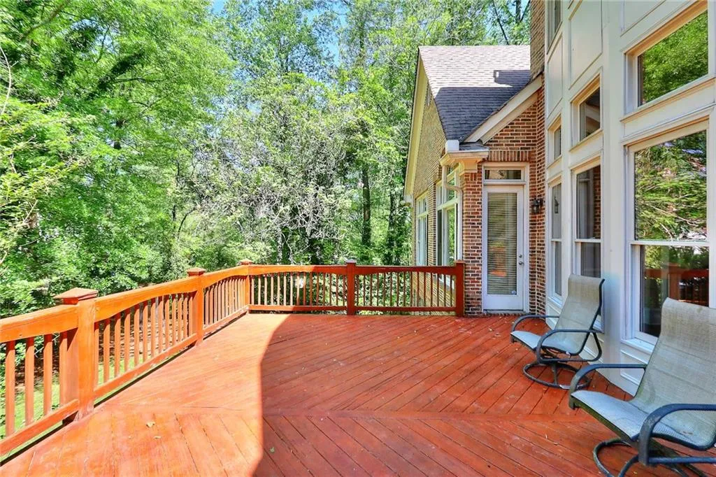View of wooden deck