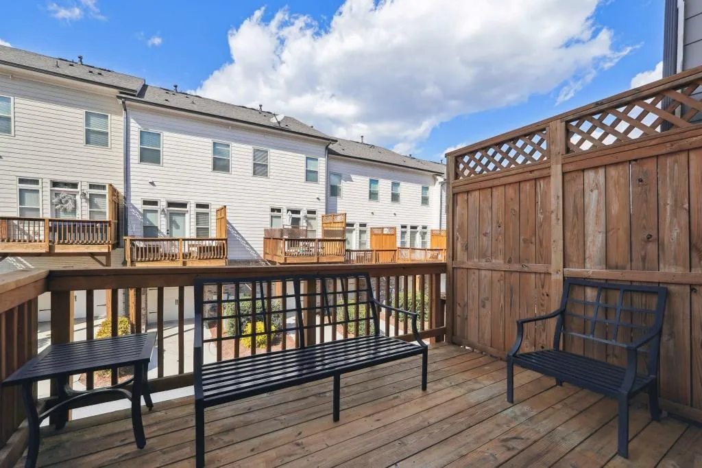 View of wooden deck