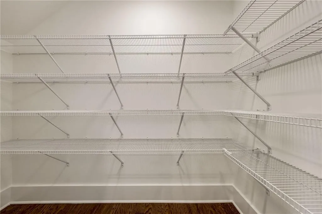 Huge walk-in kitchen pantry. Photo example only.