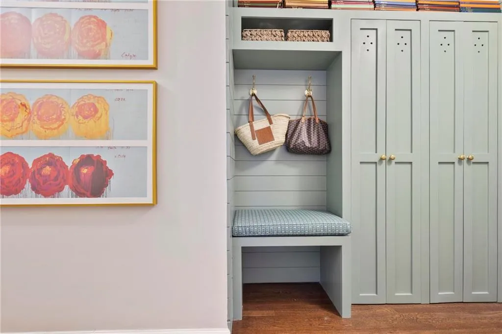 Mudroom featuring wood finished floors