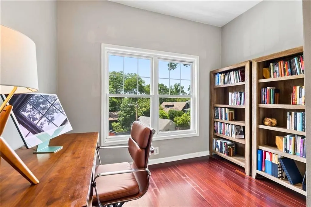 amazing light-filled BONUS room- perfect for office, den or nursery!