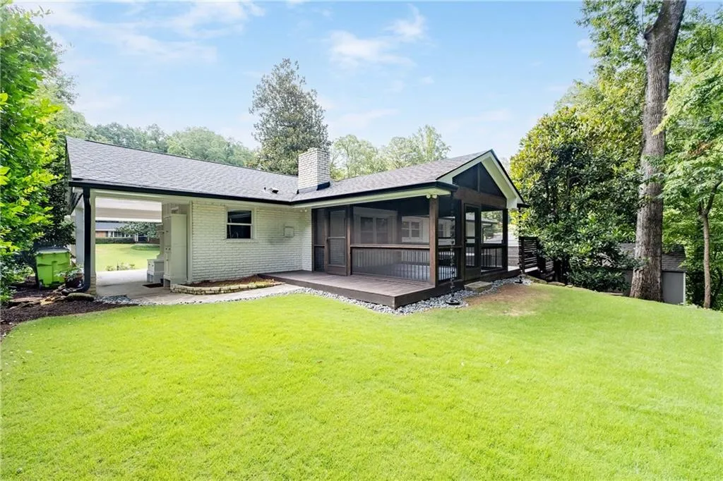Back of home and yard
