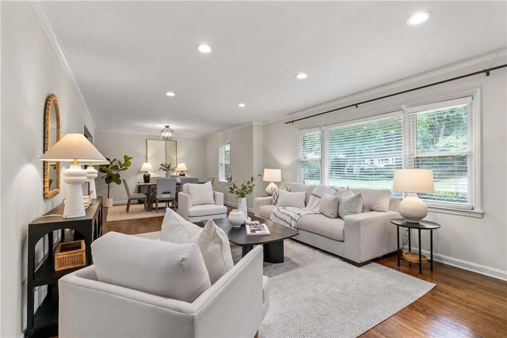 Another view of living room with all the natural light!
