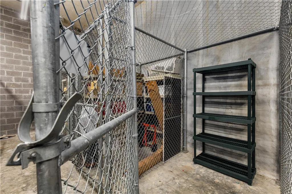 Storage unit #13 pictured here is included in with the purchase.  It is located on the G1 elevator lobby across from the elevators.