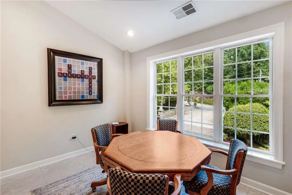 The game room can also be used for small private meetings.
