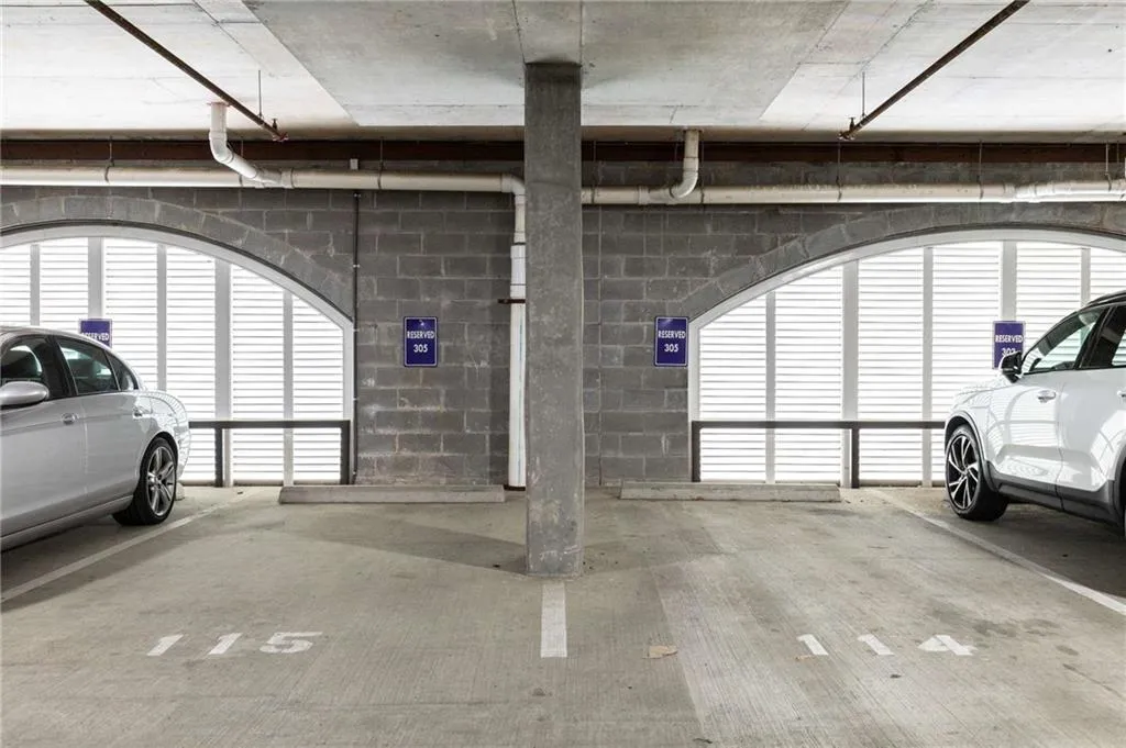 Parking spaces #114 and #115 are permanently assigned to Suite 305 and included with the purchase.  These great parking sapces are located on the 2nd level of the parking garage.