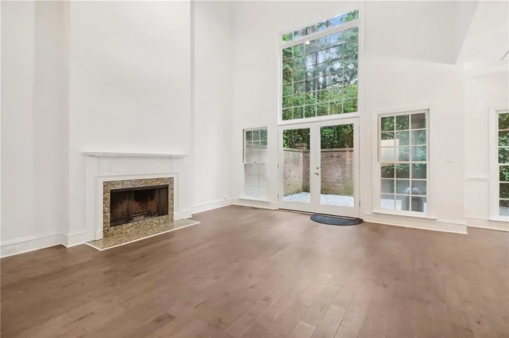 French doors lead to outdoor living space