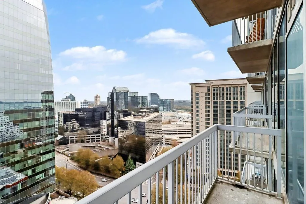 Private Balcony With Incredible Views Of Buckhead's Mirrored Towers