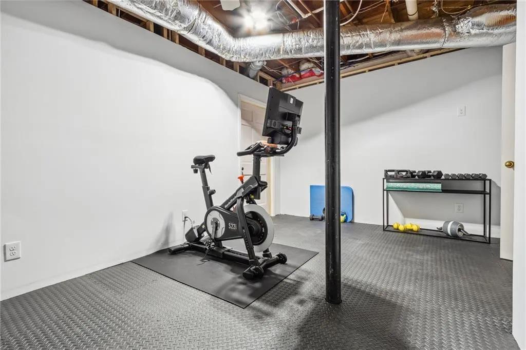 Bonus space off unfinished storage area.