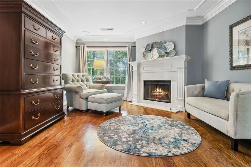 Sitting room in primary bedroom suite