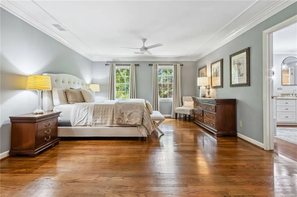 Primary Bedroom Suite with king bed, ensuite bathroom