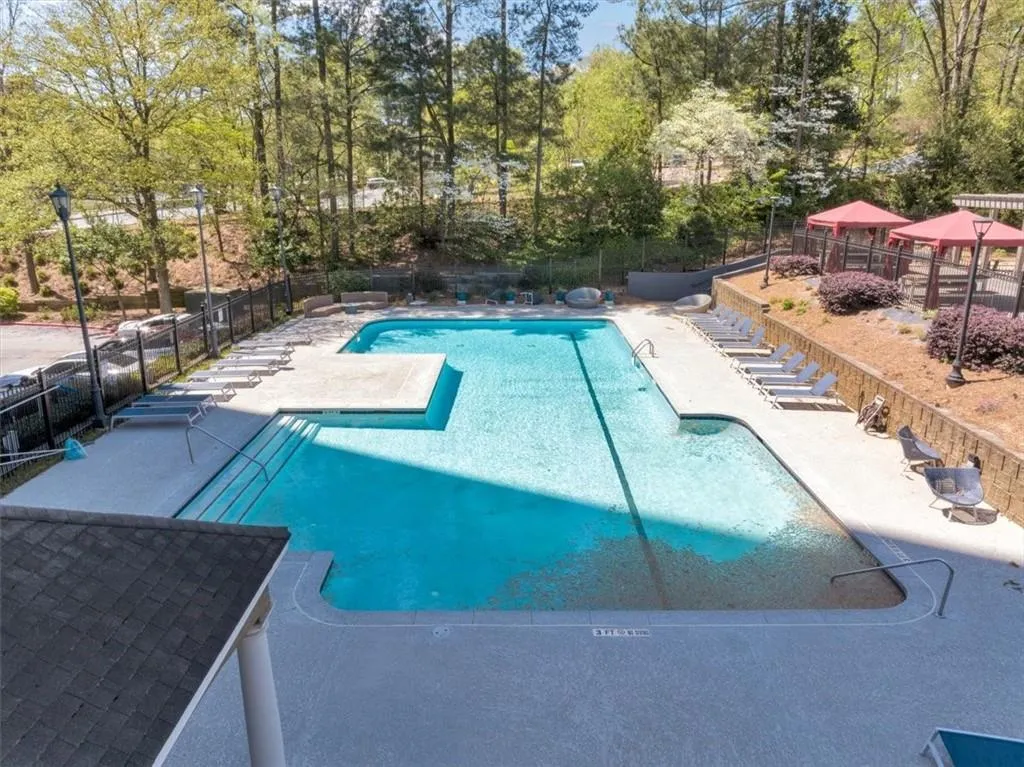 View of pool featuring a patio area
