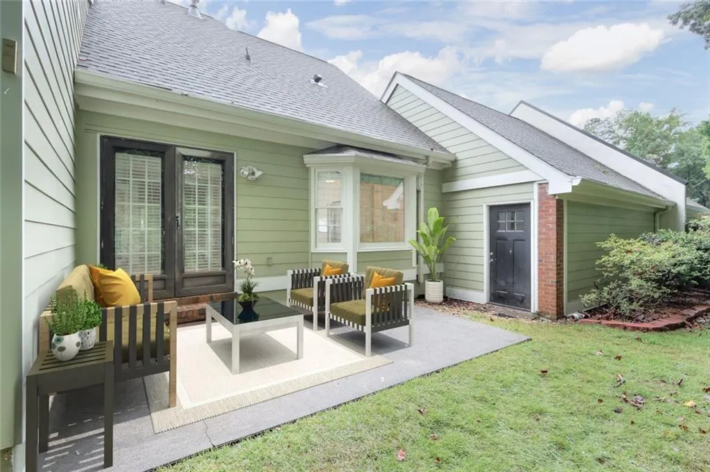 Private Patio backs to Greenspace - Virtually Staged