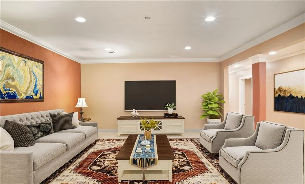 Virtually Staged Gathering Area Terrace Level Virtually Staged Gathering Area Terrace Level