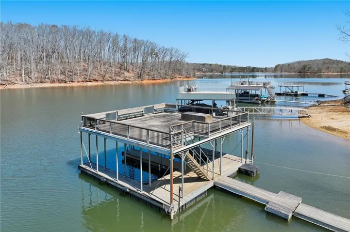 Dock featuring a water view